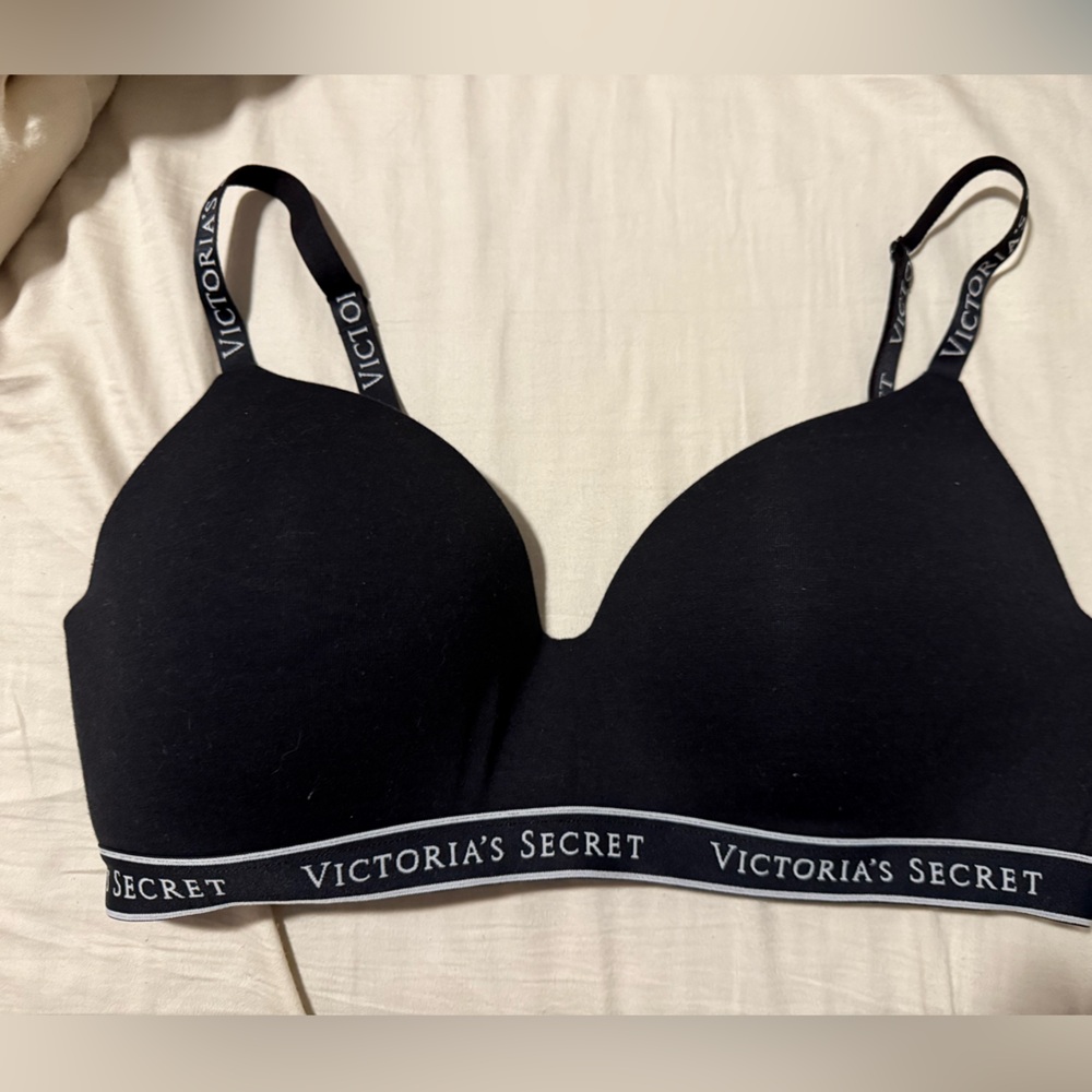 Victoria's Secret Black Bra with Logo Band